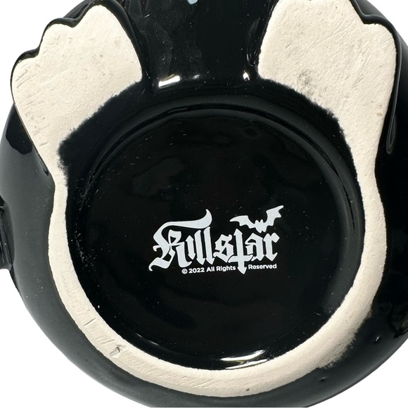 Killstar Teapot 50 oz Owl Ceramic Black - Picture 8 of 9